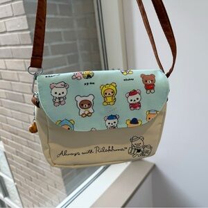 San-X Rilakkuma Cute Crossbody Bag With Bear Charm